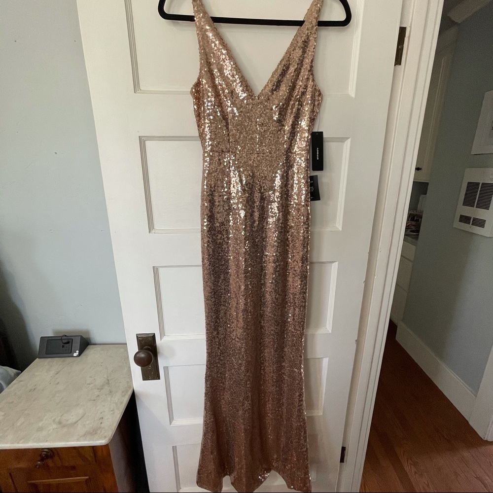 Gold sequin maxi dress